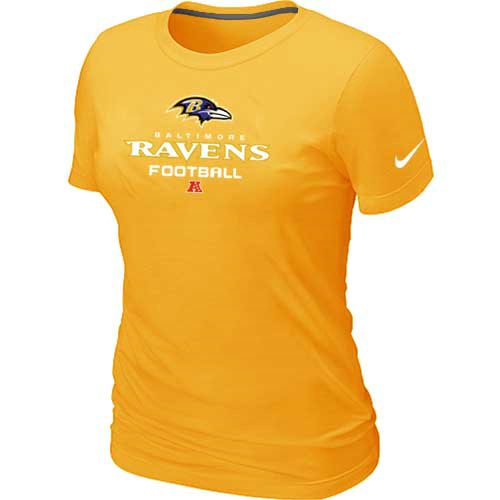 Nike Baltimore Ravens Women's Critical Victory NFL T-Shirt - Yellow